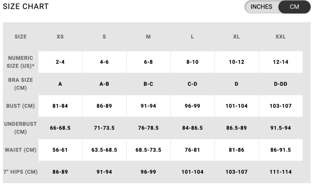 hurley size chart