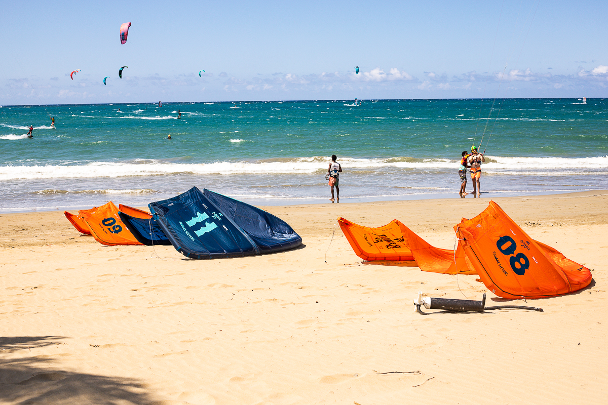 Kiteboarding gear at Liquid Blue Cabarete