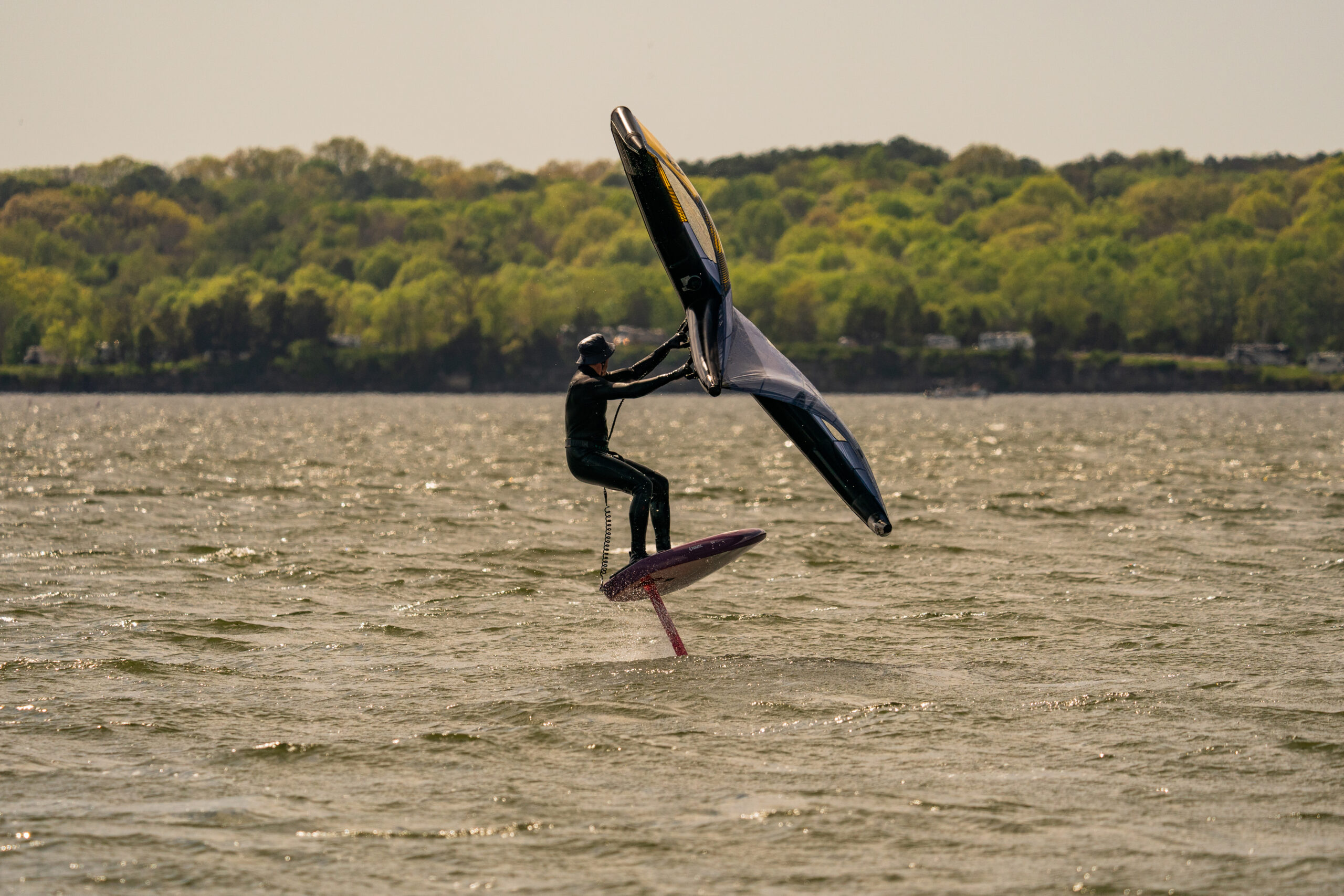Foiling above the water