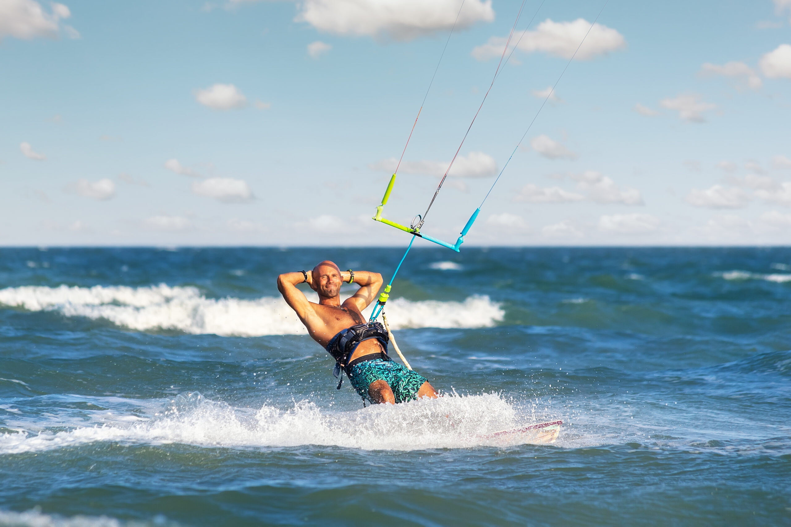 Kiteboarding beach lifestyle