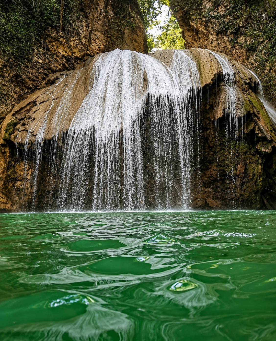 Rappelling at the Magic Mushroom waterfall